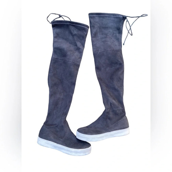Stuart Weitzman sneaker over the knee suede tall boot Sz 5.5 - Picture 1 of 9